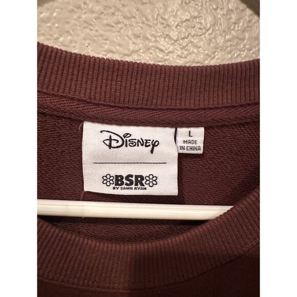 NWT Disney BDR Samii Ryan Mulan Tonal Brown Appliqué Icons Crewneck Sweatshirt L - Picture 5 of 8